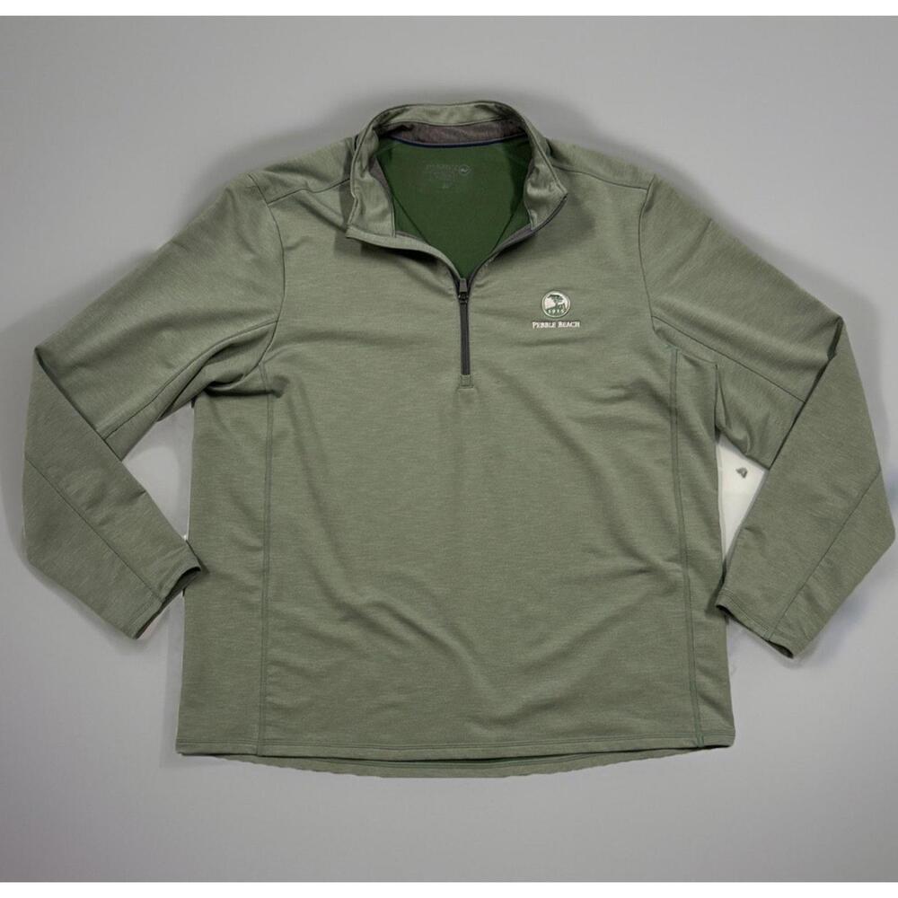 Jim Nantz Pullover Quarter ZipPebble Beach Logo Men's Size M